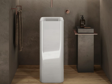 RAK-PETIT - Freestanding square ceramic washbasin by RAK Ceramics - view 2
